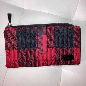 Lug Tram Wallet in Buffalo Check Red